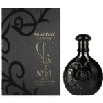 Arabiyat Prestige Nyla Suede Eau de Parfum 80ML unisex fragrance bottle showcasing luxury design