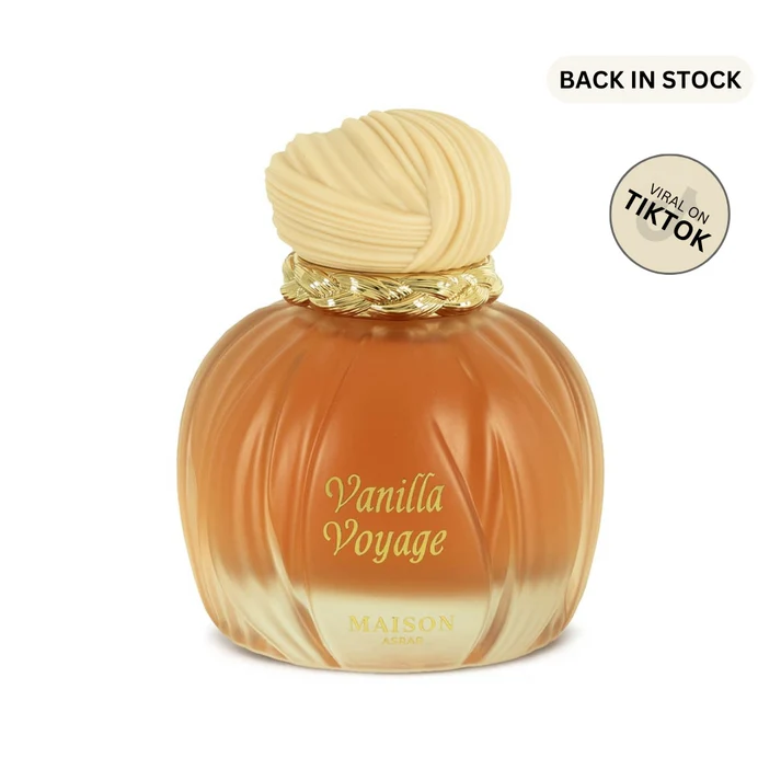 Maison Asrar Vanilla Voyage Eau de Parfum 100ml bottle front view