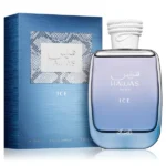 Original packaging box for Rasasi Hawas Ice 100ml EDP with holographic seal