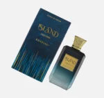 Khadlaj Island Dreams fragrance set against a tropical background for summer
