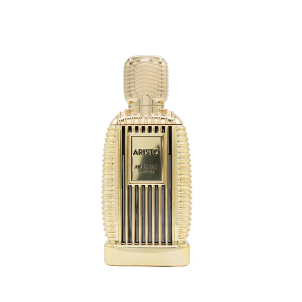 Arabiyat Prestige Aristo 100ml bottle centered on a pristine clean background