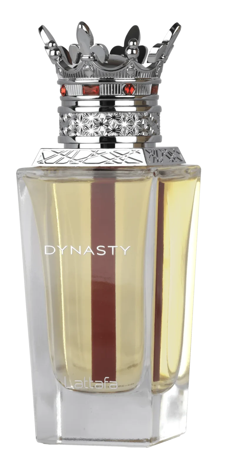 Lattafa Dynasty 100ml bottle centered on a pristine clean background.