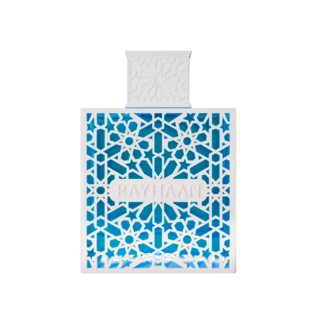 Rayhaan Azul 100ml bottle centered on a pristine clean background.