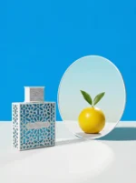 Fresh aquatic fragrance Rayhaan Azul 100ml on a plain white backdrop with no stand.