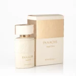 Luxury women's vanilla gourmand fragrance Khadlaj Panache Angel Dust 100ml on a plain white backdrop with no podium.