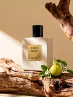 Luxury clean woody fragrance Rayhaan Cedrus Blanc 100ml on a plain white backdrop with no podium.