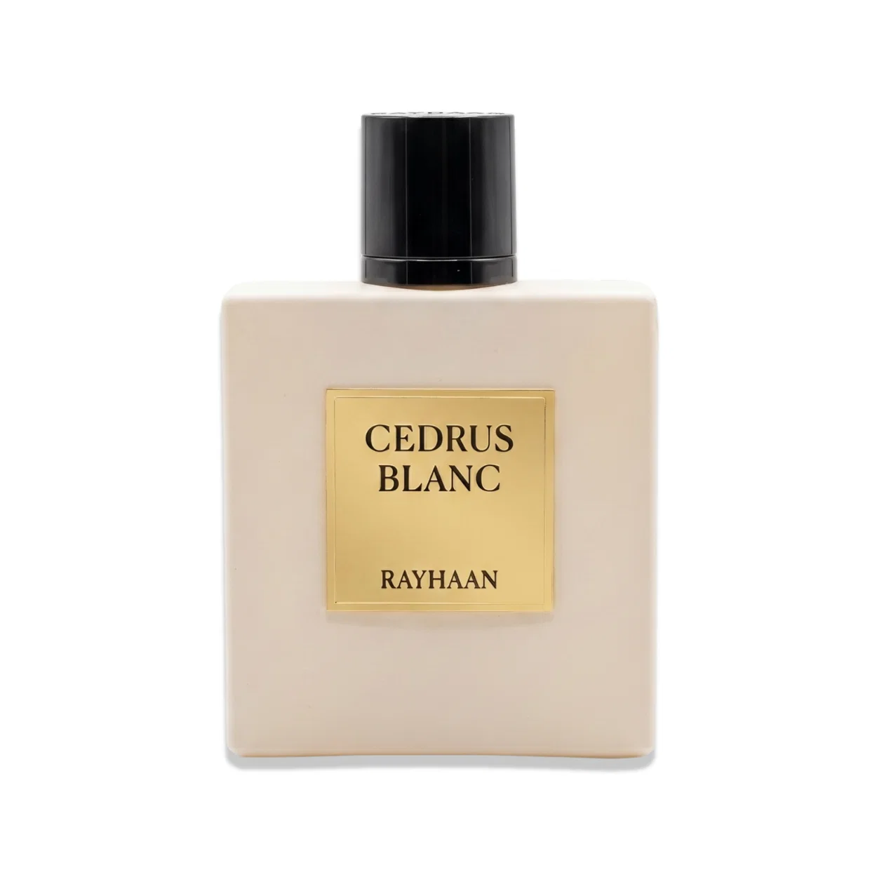 cedrus blanc Rayhaan Cedrus Blanc 100ml bottle centered on a pristine clean background with no stand.