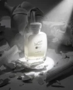 Luxury chypre woody fragrance Rasasi Hawas Blanche 100ml on a plain white backdrop with no podium.