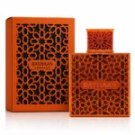 Luxury resinous woody fragrance Rayhaan Vantage 100ml on a plain white backdrop with no podium.