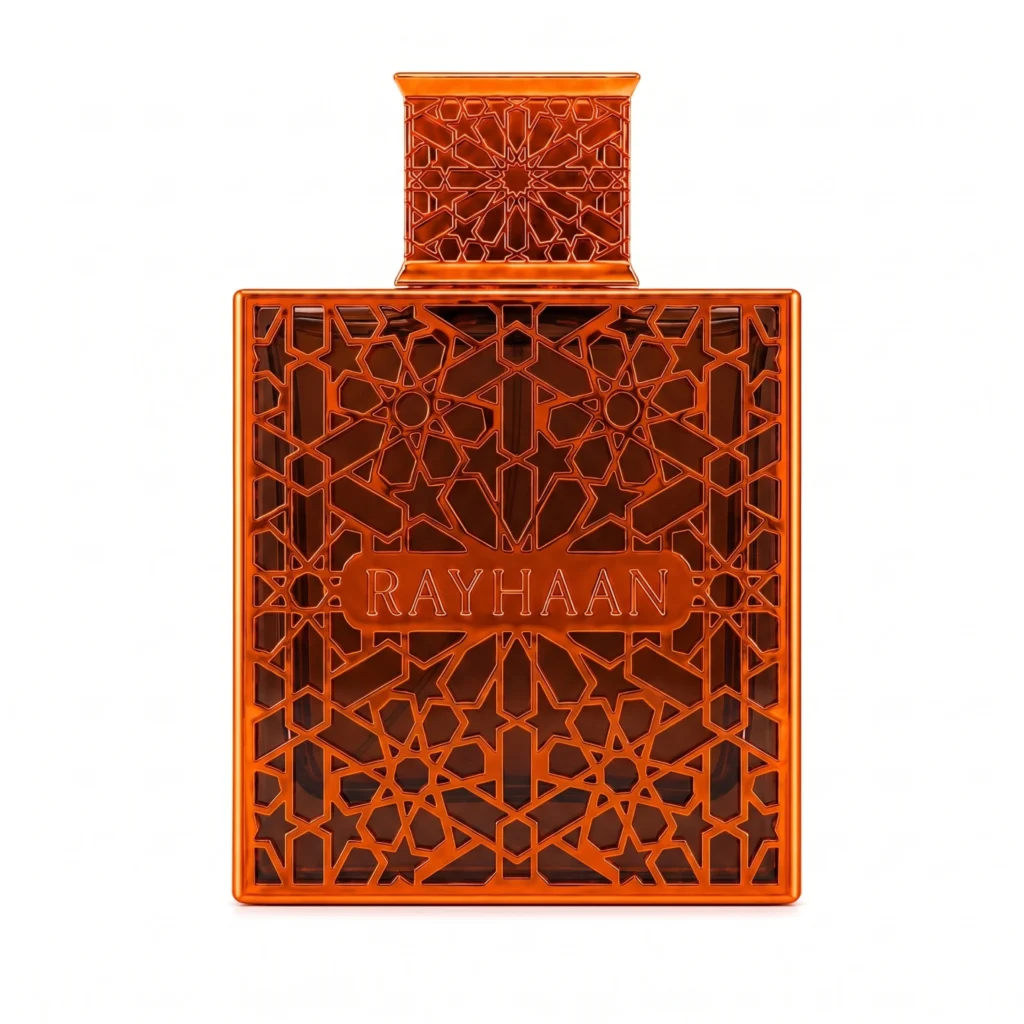 Rayhaan Vantage 100ml bottle centered on a pristine clean background with no stand.